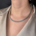 Colier statement din argint împletit mesh | new old stock 