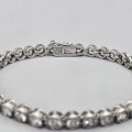 Brățară tennis din argint decorată cu cristale cubic zirconia | atelier Tchibo 