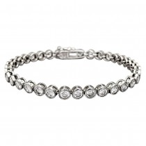 Brățară tennis din argint decorată cu cristale cubic zirconia | atelier Tchibo 