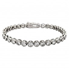 Brățară tennis din argint decorată cu cristale cubic zirconia | atelier Tchibo  Brățară tennis din argint decorată cu cristale cubic zirconia | atelier Tchibo
