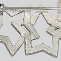 Broșă Yves Saint Laurent | YSL Stars | palladium finish & cristale Swarovski | New Old Stock | Franța anii '80