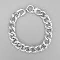 Brațară statement chainmaille din argint amplu volumizat 