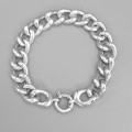 Brațară statement chainmaille din argint amplu volumizat 