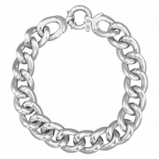 Brațară statement chainmaille din argint amplu volumizat 