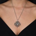  Colier din argint accesorizat cu pandant bavarez Rococo Revival | atelier Blachian Antik Schmuck cca. 1950 - 1960