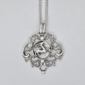  Colier din argint accesorizat cu pandant bavarez Rococo Revival | atelier Blachian Antik Schmuck cca. 1950 - 1960
