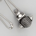 Colier din argint accesorizat cu pandant amuletic etnic indian Lingam | colecția RĂDĂCINI 2025