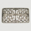 Broșă statement autentică Art Deco din argint & incrustații de marcasite | atelier Heinz Kovehler & C. | Milano cca.1938 - 1944