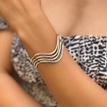 Brățară cuff design contemporan manufacturată în argint | preloved 2020