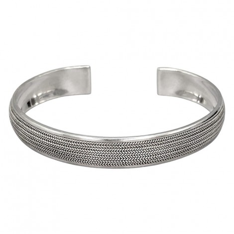 Brățară cuff etnică balineză manufacturată în argint 925 | model unisex