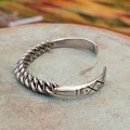 Brățară cuff americană unisex manufacturată în argint masiv | atelier New Orleans Silversmith cca. 1950