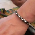 Brățară cuff americană unisex manufacturată în argint masiv | atelier New Orleans Silversmith cca. 1950