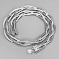 Elegant colier choker retromodernist din argint 925  rodinat și texturat | cca. 1960 -1970