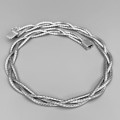 Elegant colier choker retromodernist din argint 925  rodinat și texturat | cca. 1960 -1970