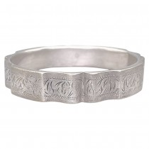 Brățară bangle autentică Art Deco manufacturată în argint | cca. 1930 - 1940