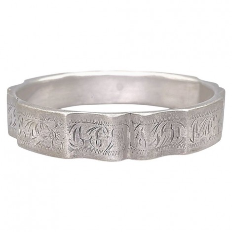 Brățară bangle autentică Art Deco manufacturată în argint | cca. 1930 - 1940