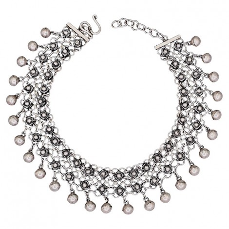Brățară etnică indiană de picior din argint 925  | anklet | India 