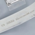 Brățară modernistă scandinavă din argint & cristale de stâncă | designer Pekka Piekäisen | atelier  Auran Kultaseppä Oy - Finlanda