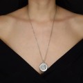 Colier din argint accesorizat cu un vechi pandant locket relicvar Sfântul Anton de Padova | cca. 1930 - 1940
