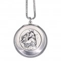 Colier din argint accesorizat cu un vechi pandant locket relicvar Sfântul Anton de Padova | cca. 1930 - 1940
