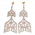 Remarcabili cercei candelabru din argint placat cu rodium roz | atelier  Ariane Prette Monaco | Franța