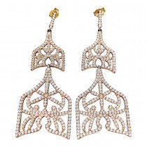 Remarcabili cercei candelabru din argint placat cu rodium roz | atelier  Ariane Prette Monaco | Franța
