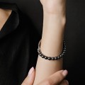 Brățară Thomas Sabo unisex din argint decorată cu anturaje de hematit natural | model Love Bridge | preloved 2024