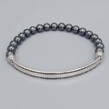 Brățară Thomas Sabo unisex din argint decorată cu anturaje de hematit natural | model Love Bridge | preloved 2024