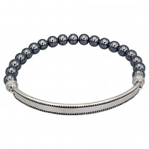 Brățară Thomas Sabo unisex din argint decorată cu anturaje de hematit natural | model Love Bridge | preloved 2024