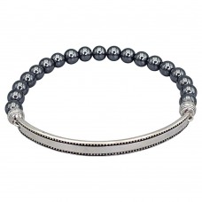 Brățară Thomas Sabo unisex din argint decorată cu anturaje de hematit natural | model Love Bridge | preloved 2024