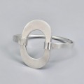 Brățară bangle mid-century din argint cu remarcabil design futurist | Franța cca. 1950 - 1960