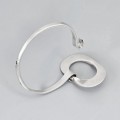 Brățară bangle mid-century din argint cu remarcabil design futurist | Franța cca. 1950 - 1960
