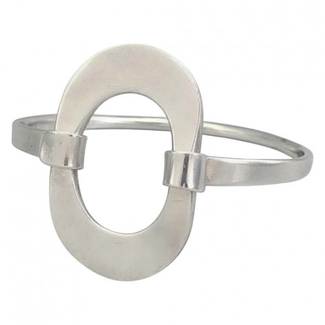 Brățară bangle mid-century din argint cu remarcabil design futurist | Franța cca. 1950 - 1960