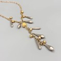 Colier statement lavalier tassel drop din argint 925 | preloved anii 2000