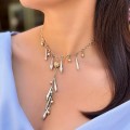 Colier statement lavalier tassel drop din argint 925 | preloved anii 2000