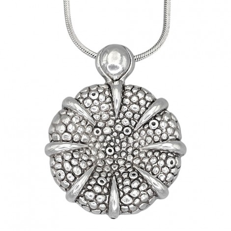 Colier din argint cu un remarcabil pandant statement modernist de inspirație fosilă marină | Olanda cca. 1990 - 2000