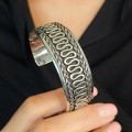 Brățară cuff etnică balineză manufacturată în argint | unisex