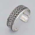 Brățară cuff etnică balineză manufacturată în argint | unisex