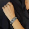 Brățară cuff etnică balineză manufacturată în argint | unisex