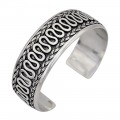 Brățară cuff etnică balineză manufacturată în argint | unisex
