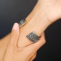 Brățară cuff etnică balineză manufacturată în argint | unisex