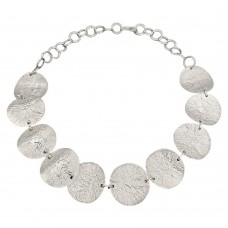 Colier choker de perioadă mid-century manufacturat în argint reticulat | cca. 1960 - 1970