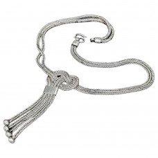 Colier etnic anatolian manufacturat în argint împletit |  Nodul Iubirii |  Turcia cca. 1950 - 1970