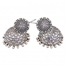 Cercei etnici indieni Jhumka manufacturați în argint | colecția RĂDACINI 2025