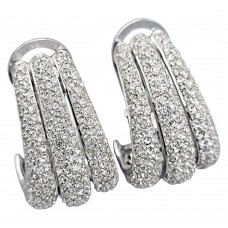 Spectaculoși cercei cocktail clips din argint și incrustații de cristale cz | atelier Francesco Airoldi 