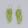Demi-parure format din colier și pereche de cercei cu peridot natural și argint |
