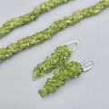 Demi-parure format din colier și pereche de cercei cu peridot natural și argint |