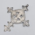 Veche cruce pectorală coptă etiopiană Gondar manfacturat] ]n argint | Etiopia cca 1880 - 1920