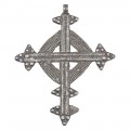 Veche cruce pectorală coptă etiopiană Gondar manfacturat] ]n argint | Etiopia cca 1880 - 1920