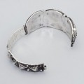 Veche brățară etnică magrebiană cu relicvariu  | manufactură în argint | Tunisia  cca. 1933 - 1943